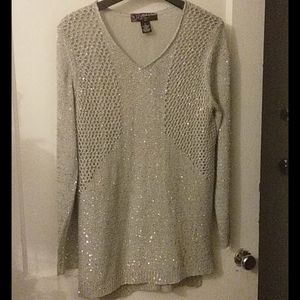Gray Sweater with sequins